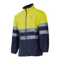 CASACO POLAR AZUL ESC/AMARELO AV 183